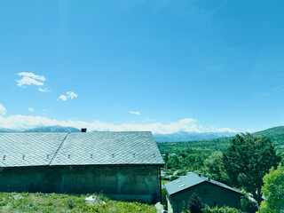 Mountain landscapes of Haute Cerdagne in the region of Languedoc-Roussillon, Pyr&eacute;n&eacute;es Orientales. 