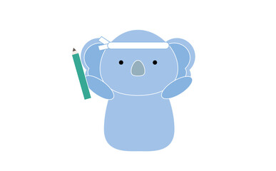 勉強を応援するコアラ