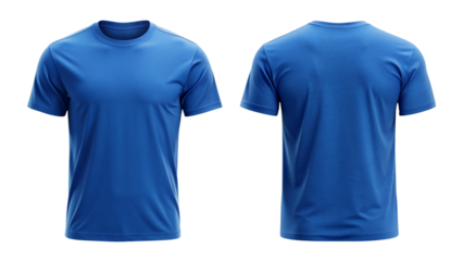 A Set of Blue T-Shirt Mockup