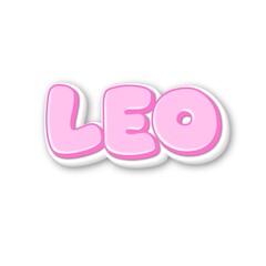 3D Leo name text poster
