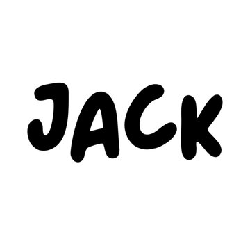 3D Jack name text poster