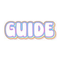 3D Guide text poster art