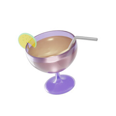 cocktail 3d icon and illustration