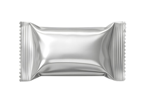 Mockup of a Blank Candy Foil Pack