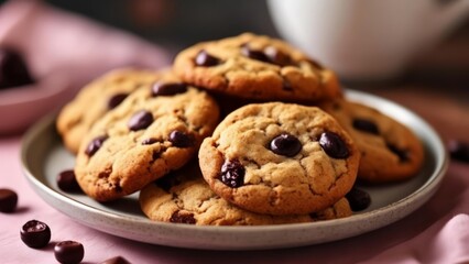  Delicious chocolate chip cookies ready to be enjoyed