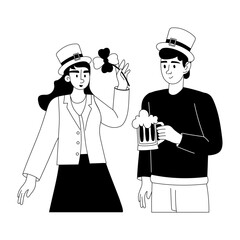 A captivating glyph illustration of patrick event 