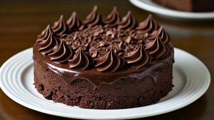  Decadent chocolate cake ready to be savored