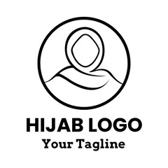 Hijab logo vector 
