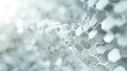 Light abstract background with hexagonal patterns