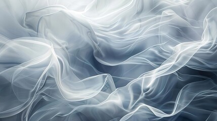 Obraz premium Light abstract background with flowing white waves
