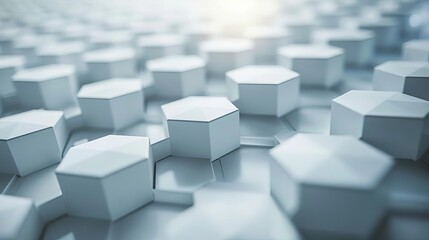 White abstract background with hexagonal patterns