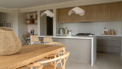 modern kitchen interior with kitchen