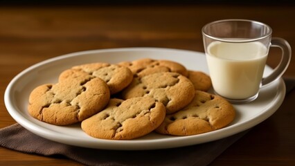  Delicious cookies and a refreshing glass of milk perfect for a cozy snack time