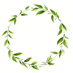 Green Leaf Wreath Circle
