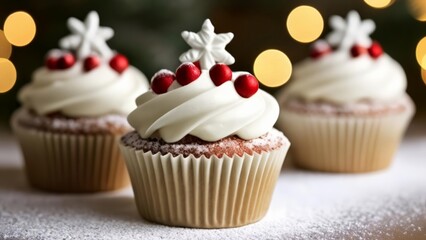  Delicious Christmas cupcakes with festive decorations