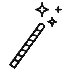 Enchanted Magic Wand Icon Perfect for Fantasy Themes