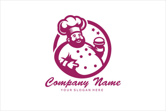 chef logo design vector illustration, restaurant symbol vector
