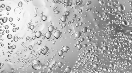 Abstract Silver Bubbles in Liquid