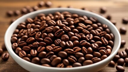Fototapeta premium Aromatic coffee beans in a bowl