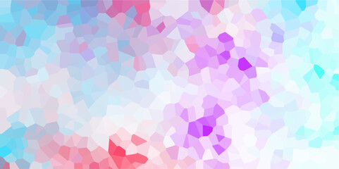 Multicolor Broken Stained Glass Background with White lines. Voronoi diagram background. Seamless pattern shapes vector Vintage Illustration background. Geometric Retro tiles pattern.	
