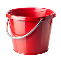 Red bucket isolated on transparent background