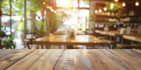 Cozy Restaurant Ambience with Soft Lighting and Wood