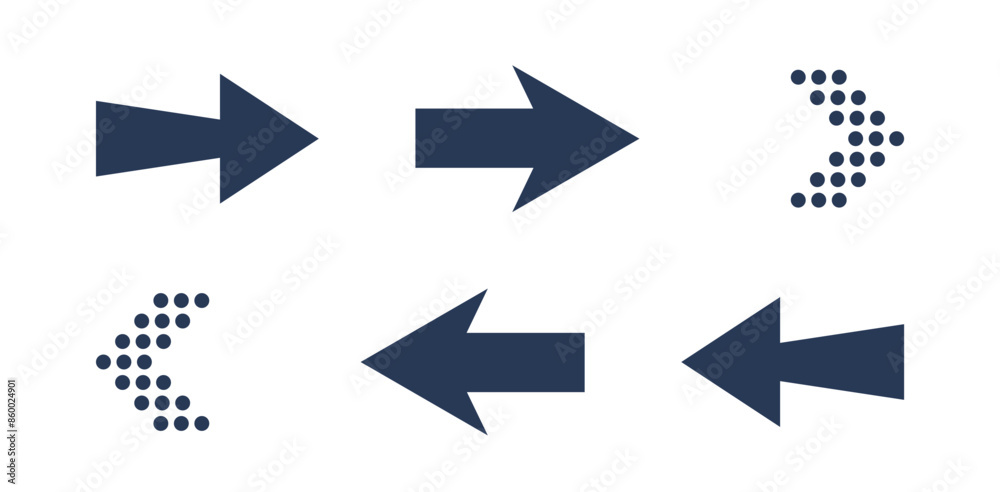 Poster Arrow icon. Set of vector flat arrows for web design, mobile apps, interface and more.