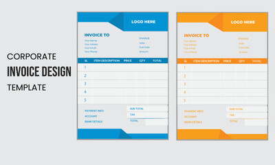 Obraz premium professional and modern invoice template vector illustration bill form price invoice. invoice from template. Invoicing quotes, money bills or price invoices and payment agreement design 