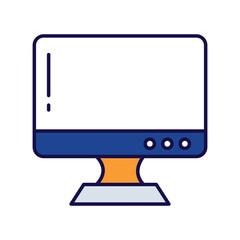 moniter screen icon with white background vector stock illustration