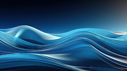 background with blue waves concept for wallpaper or banner and poster background
