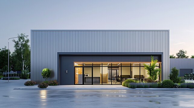 Small Warehouse Office Building Modern Design