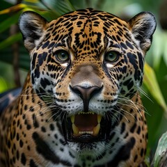 Obraz premium Alert Jaguar in the Jungle