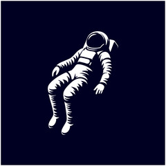 astronaut floating in the space