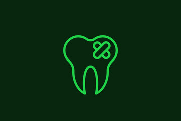 tooth restoration illustration in flat style design. Vector illustration.