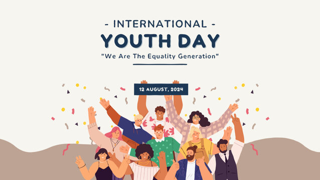 Beige Illustrated International Youth Day 
