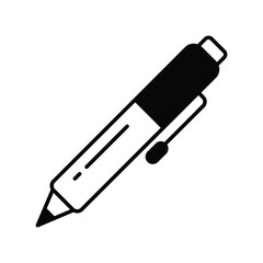 fountain pen icon with white background vector stock illustration