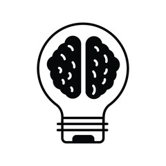 idea icon with white background vector stock illustration