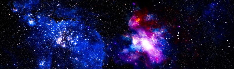 abstract background with night sky and stars. Panorama view universe space shot of milky way galaxy with stars on a night sky background. Elements of this Image Furnished by NASA