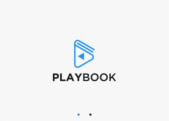 play book logo design vector silhouette illustration