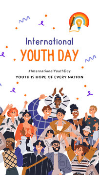 Purple and Orange International Youth Day