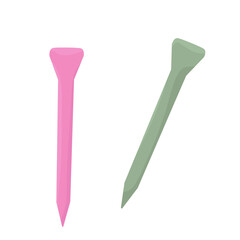 two golf tees color vector illustration