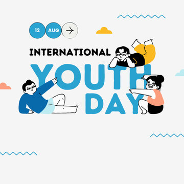 White Blue Vector International Youth Day 
