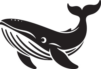 vector illustration of whale 