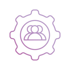 team management icon with white background vector stock illustration