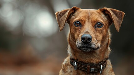 a dog with a dog collar portrait 