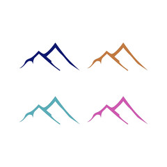 HIGH MOUNTAINS RESORT PEAK ADVENTURE TRAVEL SIGN SYMBOL CLIPART LOGO