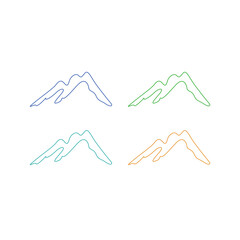 HIGH MOUNTAINS RESORT PEAK ADVENTURE TRAVEL SIGN SYMBOL CLIPART LOGO