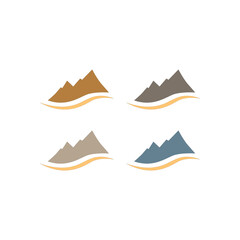 HIGH MOUNTAINS RESORT PEAK ADVENTURE TRAVEL SIGN SYMBOL CLIPART LOGO