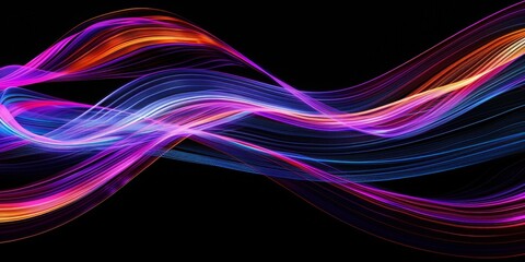 colorful gradient geometric speed line abstract technology background, Bright color.