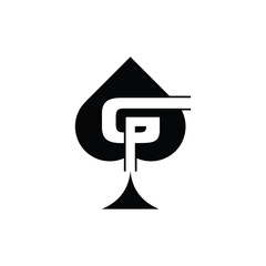 Initial G Spade Ace Simplicity Modern Icon Design Logo